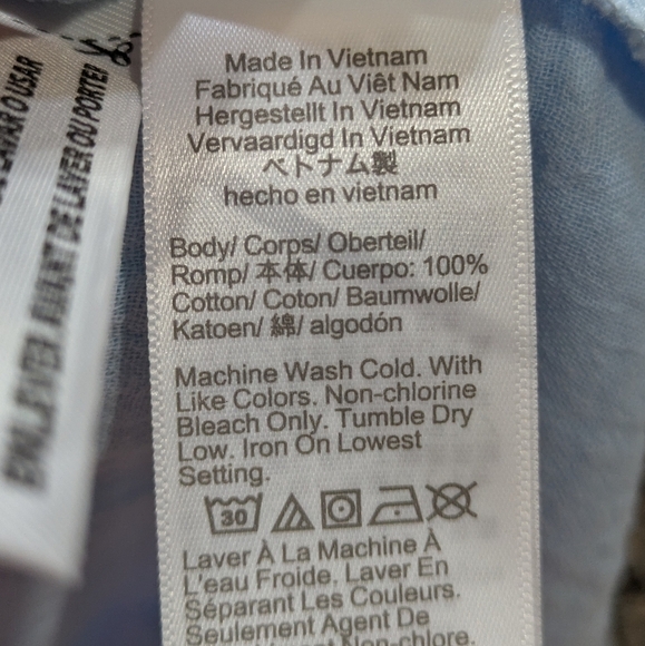 NWT J Crew Factory Blue Sleeveless Cotton Dress 14 - Picture 6 of 7